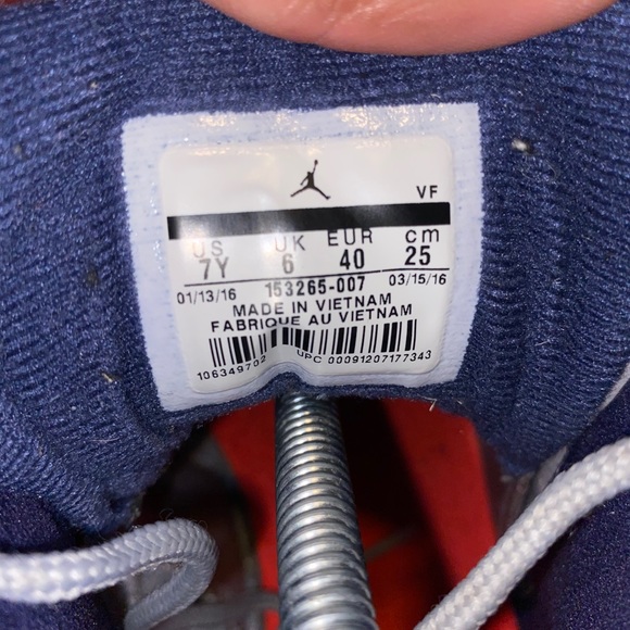 Jordan 12 Retro ‘Grey University Blue’ 7Y=Wmns 8.5 - Picture 13 of 15